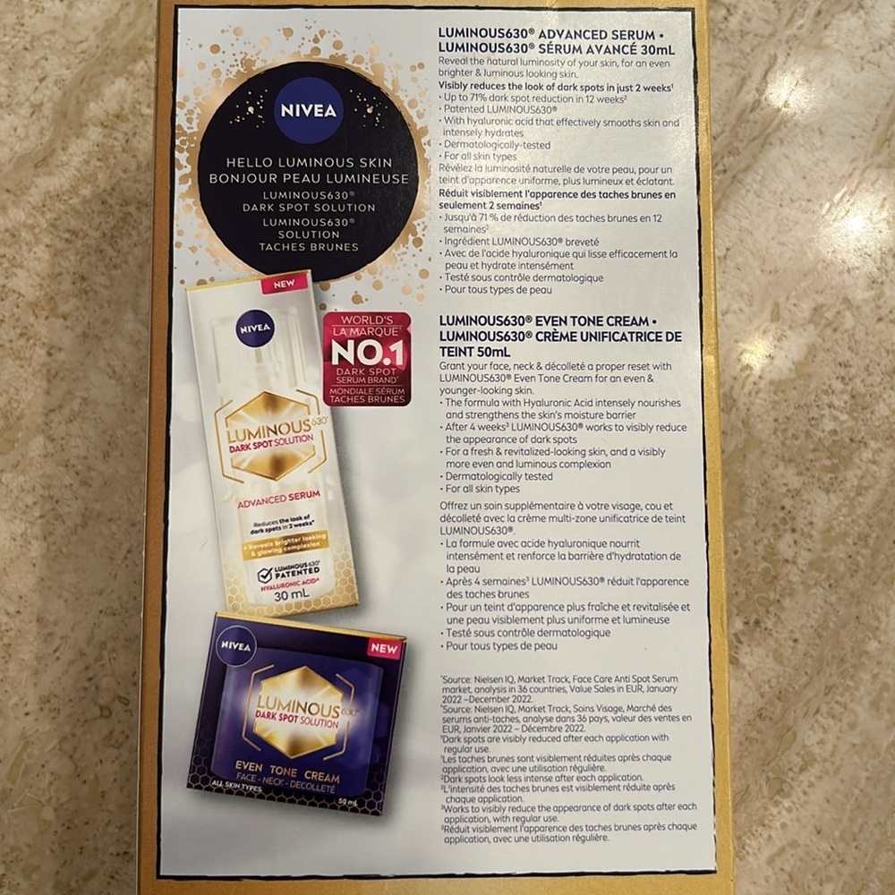 NWT Nivea luminous 630 dark spot solution gift set - Picture 3 of 3